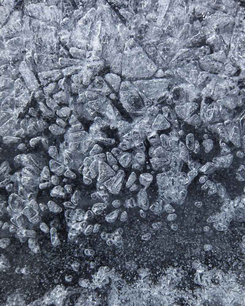 Abstract ice crystal structure representing structural integrity and strength