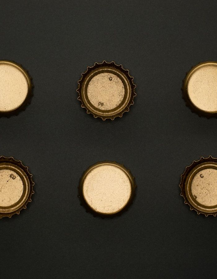 Minimalist heavy metal objects on cold surface